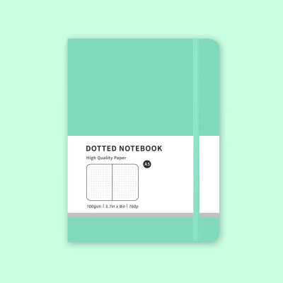 Блокнот Нефритово-Зелений в крапку (Dotted Notebook) формата А5 202 мм × 142 мм