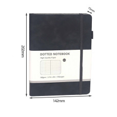 Блокнот Чорний в крапку (Dotted Notebook) з бархатистою текстурою Soft-touch Формата А5 202 мм × 142 мм Блокнот Чорний в крапку (Dotted Notebook) з бархатистою текстурою Soft-touch Формата А5 202 мм × 142 мм