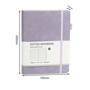 Блокнот Фіолетового в крапку (Dotted Notebook) з бархатистою текстурою Soft-touch Формата А5 202 мм × 142 мм