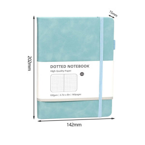 Блокнот Блакитний в крапку (Dotted Notebook) з бархатистою текстурою Soft-touch Формата А5 202 мм × 142 мм