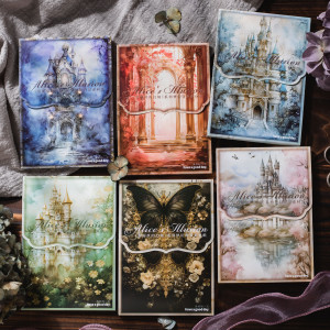 Набір декоративного фентезійного паперу 6 видів HAVE A GOOD DAY Alice's Fantasy Series 100мм х 140мм  50 аркушів