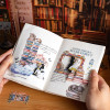 Наклейки на книжкову тематику "Книжкові полиці та котики" 15 шт 147*94 мм