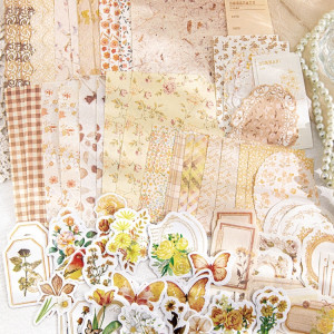 Набір стікерів та паперу для скрапбукінгу Floral Post Office Series Blooming flowers 100 елементів 135 х 165 мм Набір стікерів та паперу для скрапбукінгу Floral Post Office Series Blooming flowers 100 елементів 135 х 165 мм