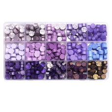 Набір сургуча 15 кольорів 190 грам у пластиковій коробці Violet