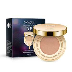 Кушон BB крем з натуральним фінішом BIOAQUA Hydrating Soft And Flawless Air Cushion 2 відтінки