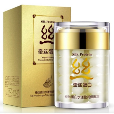 Поживний крем для обличчя з протеїнами шовку BIOAQUA Silk Protein Aqua Shiny, 60 мл