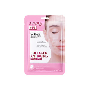Антивікова тканинна маска для обличчя BIOAQUA Collagen Anti Aging Facial Mask з колагеном, з гіалуроновою кислотою, 25 г