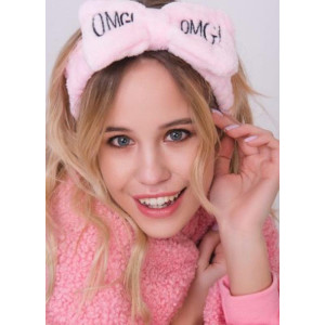 Косметична пов'язка для волосся OMG рожева