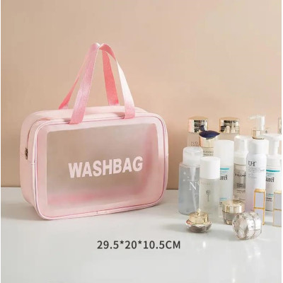Косметичка - органайзер дорожня водонепроникна WashBag розмір L Рожева