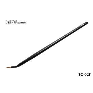 Пензель для нанесення підведення вигнута форма MixCosmetic ворс колонок (соболь) 1C-02
