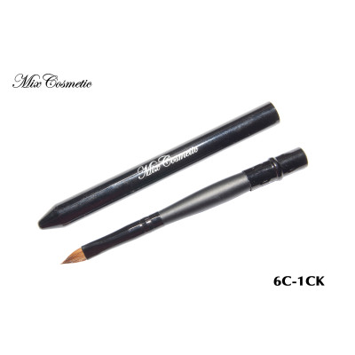 Пензель для нанесення помади складаний, форма пелюсток MixCosmetic ворс колонок (соболь) 6C-1CК