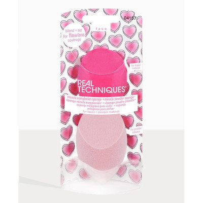 Спонжі для макіяжу Real Techniques Miracle Complexion Sponge + Miracle Powder Sponge For Liquid + Powder Makeup (Original)