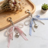 Брелок-підвіска «Перлинний бант із серцем» Pearl Bow Keychain або Coquette/Y2K Bag Charm, Синій
