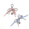 Брелок-підвіска «Перлинний бант із серцем» Pearl Bow Keychain або Coquette/Y2K Bag Charm, Синій