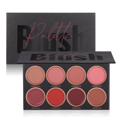 Палітра рум'ян 4 кремових та 4 матових відтінку LONGMANNI Palette Blush