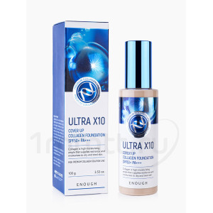 Тональний зволожуючий крем з колагеном ENOUGH COLLAGEN Ultra X10 Cover Up Collagen SPF 50, 100 г
