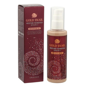 Тональний крем, що омолоджує з муцином равлики ENOUGH Gold Snail Moisture Foundation SPF30, 100 мл