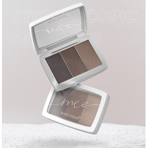 Тіні для брів триколірні матові MAYCHEER Color Eyebrow Powder 3,9 г