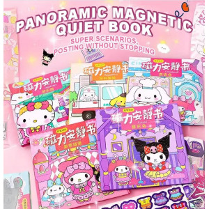ОПТ. Альбом на магнітах Тока бока (toca boca) My Melody, Kuromi, Hello Kity 3 кімнати, 4 герої, одяг, косметика, меблі