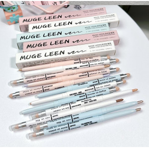 Перламутровий олівець 2-в-1 для контурування очей та обличчя MUGE LEEN Sunday Silkworm Pen 4 відтінку