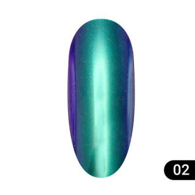 Втирання для нігтів Global Fashion, Magic mirror powder 02