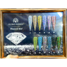   Гель лак Diamond Ball Global Fashion 8 мл №001-012