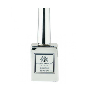 Топ для нігтів Алмазний без липкого шару GLOBAL FASHION Diamond Top Coat, 15 мл