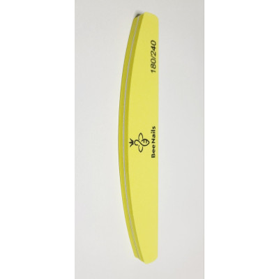 ОПТ. Бафік для нігтів Bee Nails, форма хвиля, грит 180/240, 12 шт.