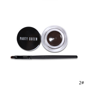 Підводка для очей гелева та пензель PARTY QUEEN Glamour Eyes #02 Brown