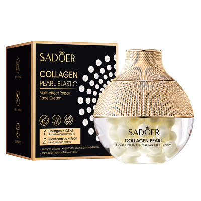 Відновлюючий крем для обличчя SADOER Collagen Pearl Elastic з колагеном та ніацинамідом, 70 г.
