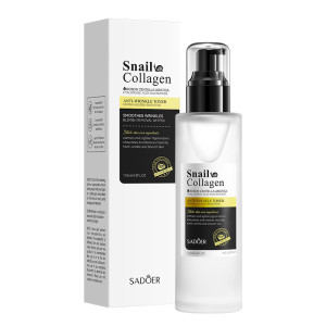 Тонер проти зморшок для обличчя з муцином равлики та колагеном SADOER Snail Collagen Anti-Wrinkle Serum, 50 мл