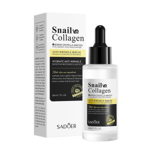 Сироватка проти зморшок для обличчя з муцином равлики та колагеном SADOER Snail Collagen Anti-Wrinkle Serum, 50 мл