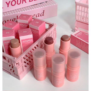 Кремові рум'яна в стику пудрові, матові, натуральні SHAQINUO Powder Blusher Stick 3 відтінки