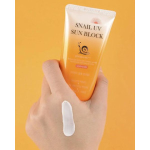 Сонцезахисний крем із муцином равлики JIGOTT Snail UV Sun Block SPF 50+/PA+++, 70 мл