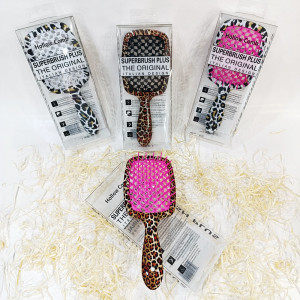 Гребінець для волосся Леопард Hollow Comb SuperBrush Plus Italian Design Leo (ОПТ)